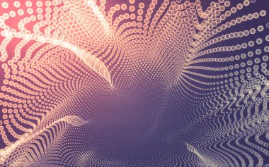 Çokgen alanı düşük Poli koyu arka plan, 3d render