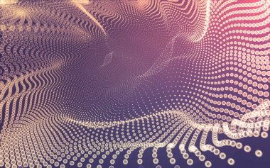 Çokgen alanı düşük Poli koyu arka plan, 3d render