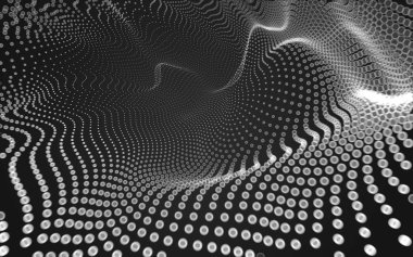 Çokgen alanı düşük Poli koyu arka plan, 3d render