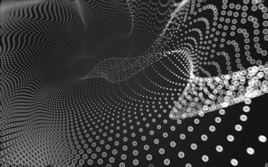 Çokgen alanı düşük Poli koyu arka plan, 3d render