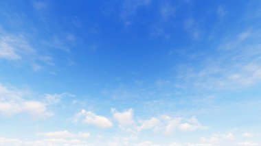 Bulutlu gökyüzü mavi arka plan, 3d çizim