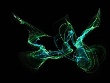 Bir parlayan ile koyu arka plan soyut dalgalar