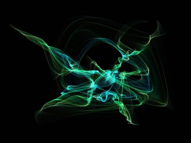 Bir parlayan ile koyu arka plan soyut dalgalar