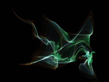 Bir parlayan ile koyu arka plan soyut dalgalar