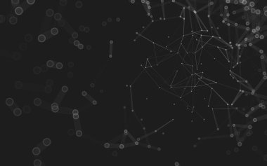 Çokgen alanı düşük Poli koyu arka plan, 3d render