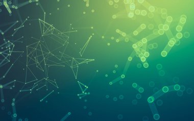 Çokgen alanı düşük Poli koyu arka plan, 3d render