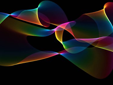 Bir parlayan ile koyu arka plan soyut dalgalar