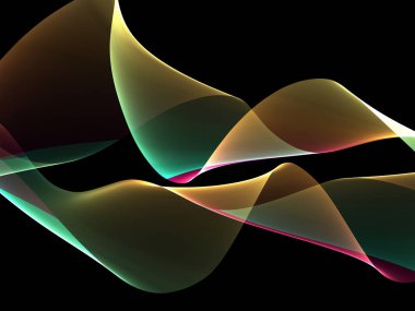 Bir parlayan ile koyu arka plan soyut dalgalar