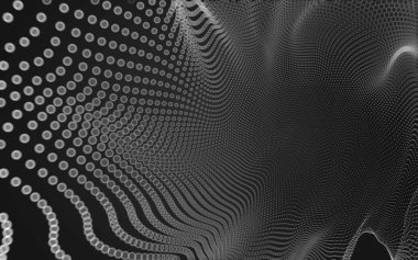 Çokgen alanı düşük Poli koyu arka plan, 3d render