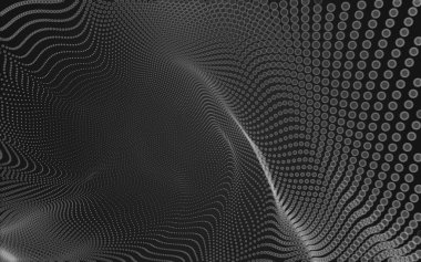 Çokgen alanı düşük Poli koyu arka plan, 3d render