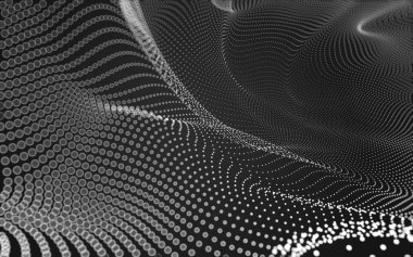 Çokgen alanı düşük Poli koyu arka plan, 3d render