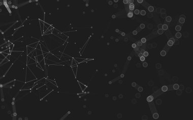 Çokgen alanı düşük Poli koyu arka plan, 3d render