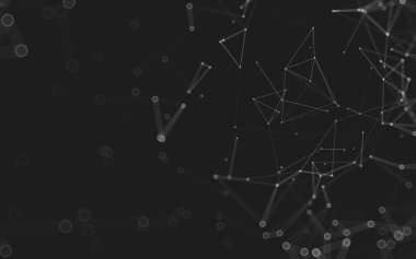 Çokgen alanı düşük Poli koyu arka plan, 3d render