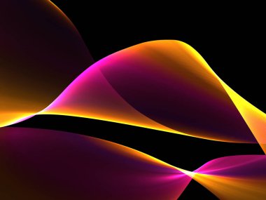 Bir parlayan ile koyu arka plan soyut dalgalar