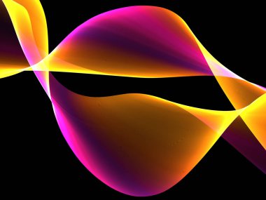 Bir parlayan ile koyu arka plan soyut dalgalar