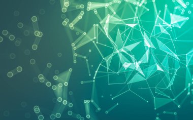 Çokgen alanı düşük Poli koyu arka plan, 3d render