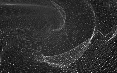 Çokgen alanı düşük Poli koyu arka plan, 3d render