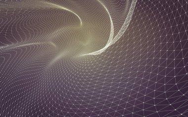 Çokgen alanı düşük Poli koyu arka plan, 3d render