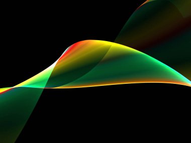 Bir parlayan ile koyu arka plan soyut dalgalar