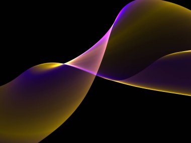 Bir parlayan ile koyu arka plan soyut dalgalar