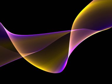 Bir parlayan ile koyu arka plan soyut dalgalar