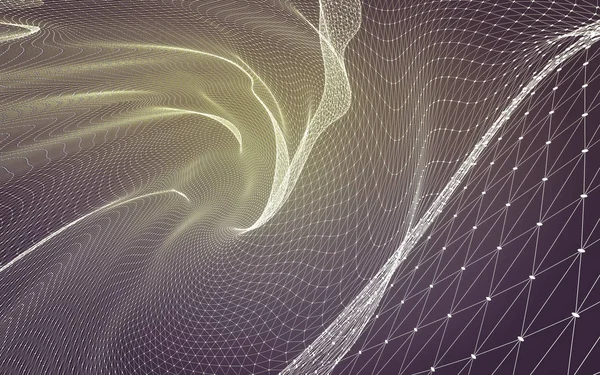 Çokgen alanı düşük Poli koyu arka plan, 3d render