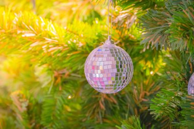 Noel dekorasyon pines üzerinde