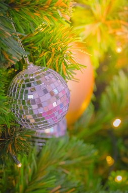 Noel dekorasyon pines üzerinde