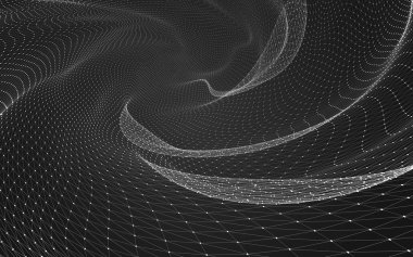 Çokgen alanı düşük Poli koyu arka plan, 3d render