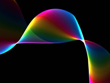 Bir parlayan ile koyu arka plan soyut dalgalar