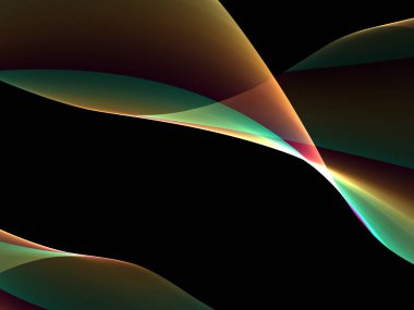 Bir parlayan ile koyu arka plan soyut dalgalar