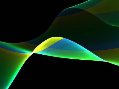 Bir parlayan ile koyu arka plan soyut dalgalar