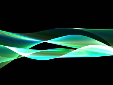 Bir parlayan ile koyu arka plan soyut dalgalar