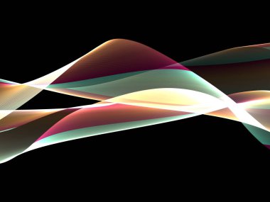 Bir parlayan ile koyu arka plan soyut dalgalar