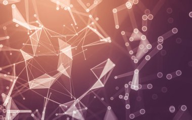 Çokgen alanı düşük Poli koyu arka plan, 3d render