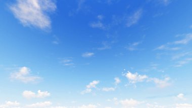 Bulutlu gökyüzü mavi arka plan, 3d çizim