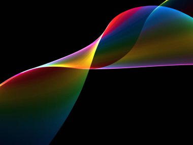 Bir parlayan ile koyu arka plan soyut dalgalar