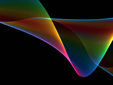 Bir parlayan ile koyu arka plan soyut dalgalar