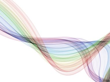 Beyaz arka plan ile bir parlayan soyut dalgalar