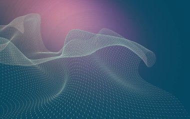 Çokgen alanı düşük Poli koyu arka plan, 3d render