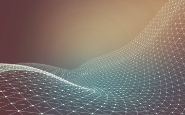 Çokgen alanı düşük Poli koyu arka plan, 3d render