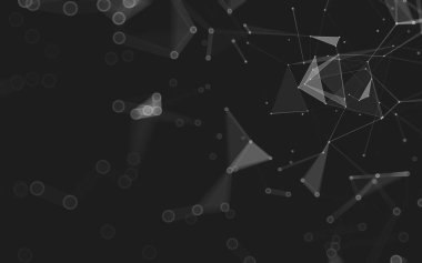 Çokgen alanı düşük Poli koyu arka plan, 3d render