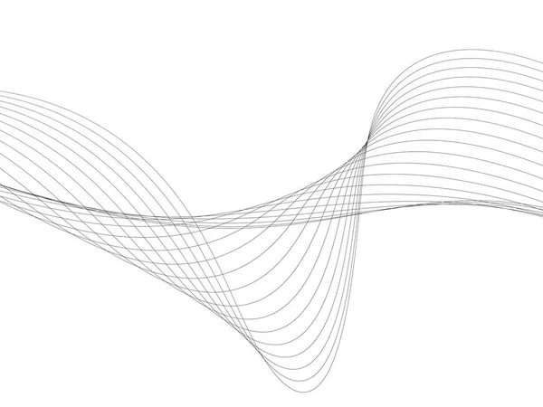 Beyaz arka plan ile bir parlayan soyut dalgalar — Stok fotoğraf