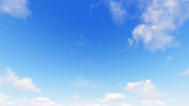 Bulutlu gökyüzü mavi arka plan, 3d çizim