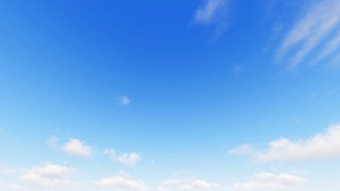 Bulutlu gökyüzü mavi arka plan, 3d çizim