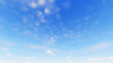 Bulutlu gökyüzü mavi arka plan, 3d çizim