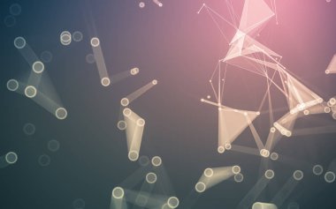 Çokgen alanı düşük Poli koyu arka plan, 3d render