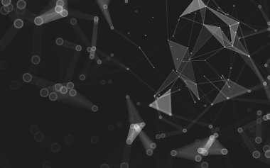 Çokgen alanı düşük Poli koyu arka plan, 3d render