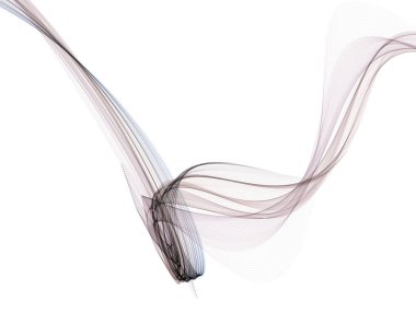 Beyaz arka plan ile bir parlayan soyut dalgalar