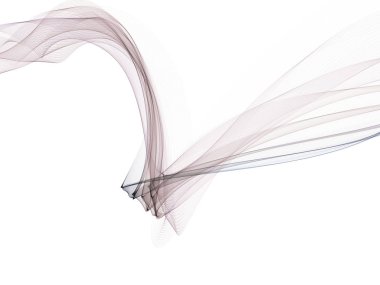 Beyaz arka plan ile bir parlayan soyut dalgalar